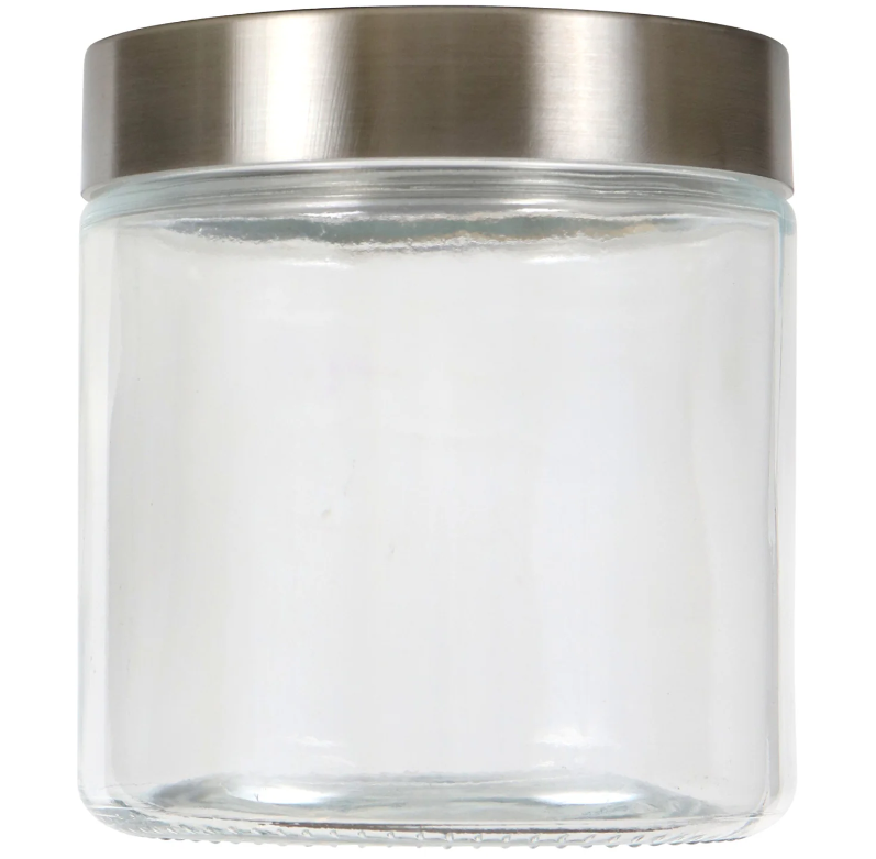 Premium Glass Jars Stainless Steel Storage Lids