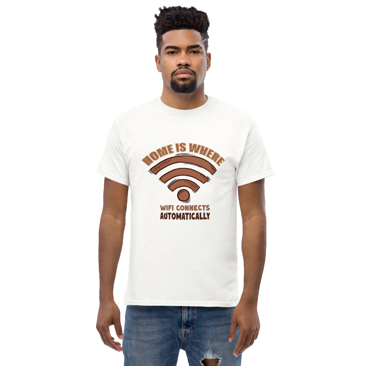 Home Is Where The WiFi Connects: Men's Classic Tee