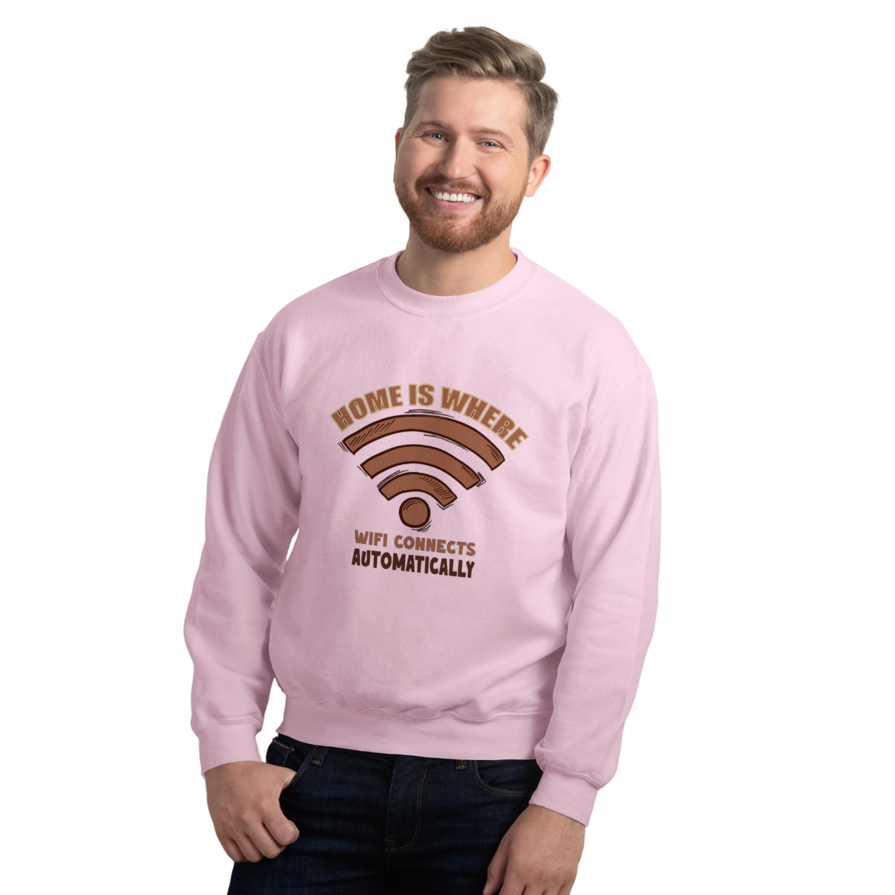 Home Is Where WiFi Connects: Men's Sweatshir