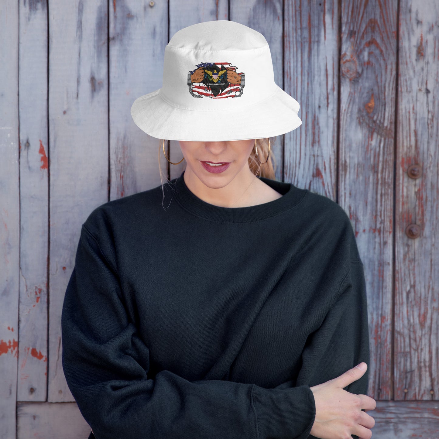 Island Breeze: Virgin Islands White Bucket Hat