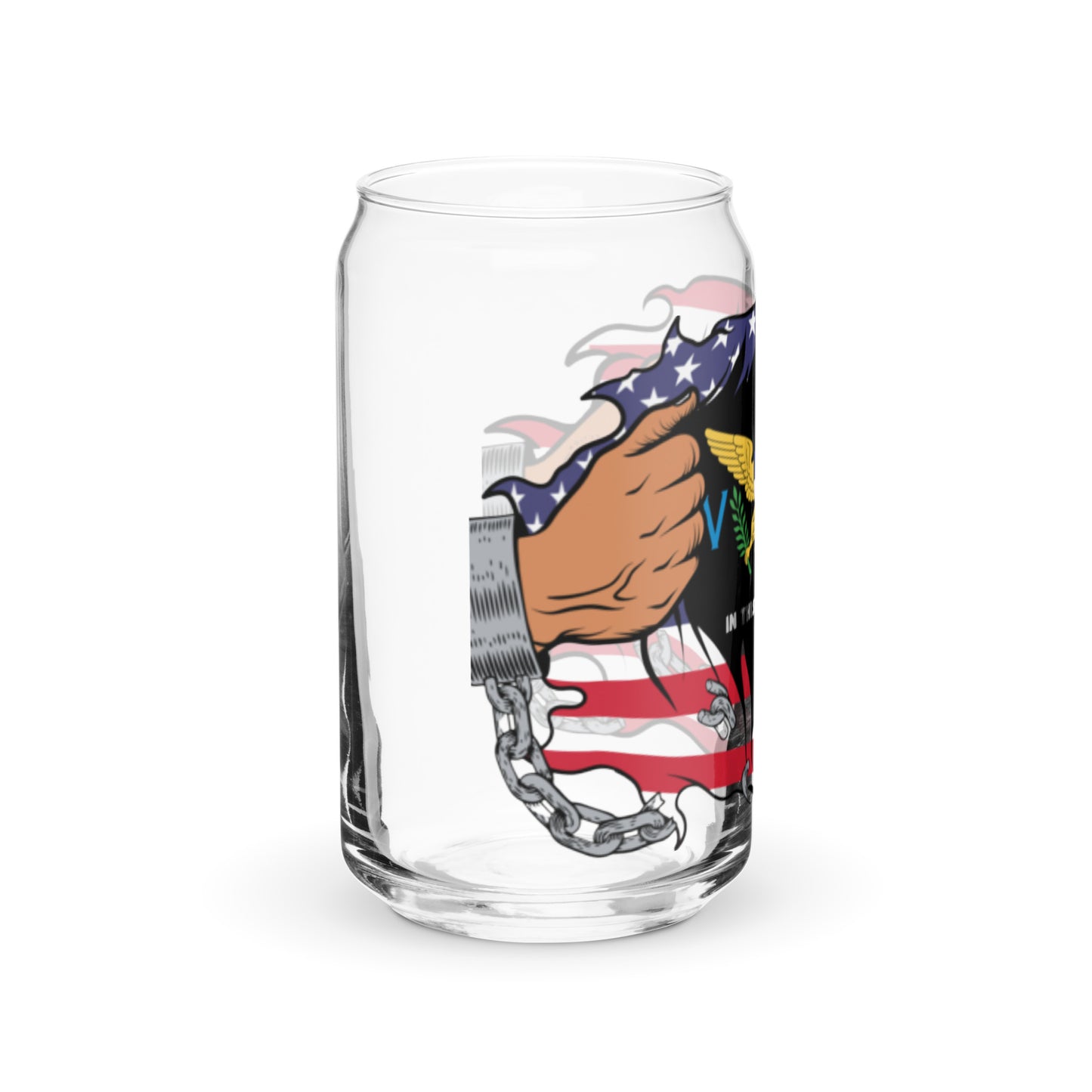 Virgin Islands Can-Shaped Glass