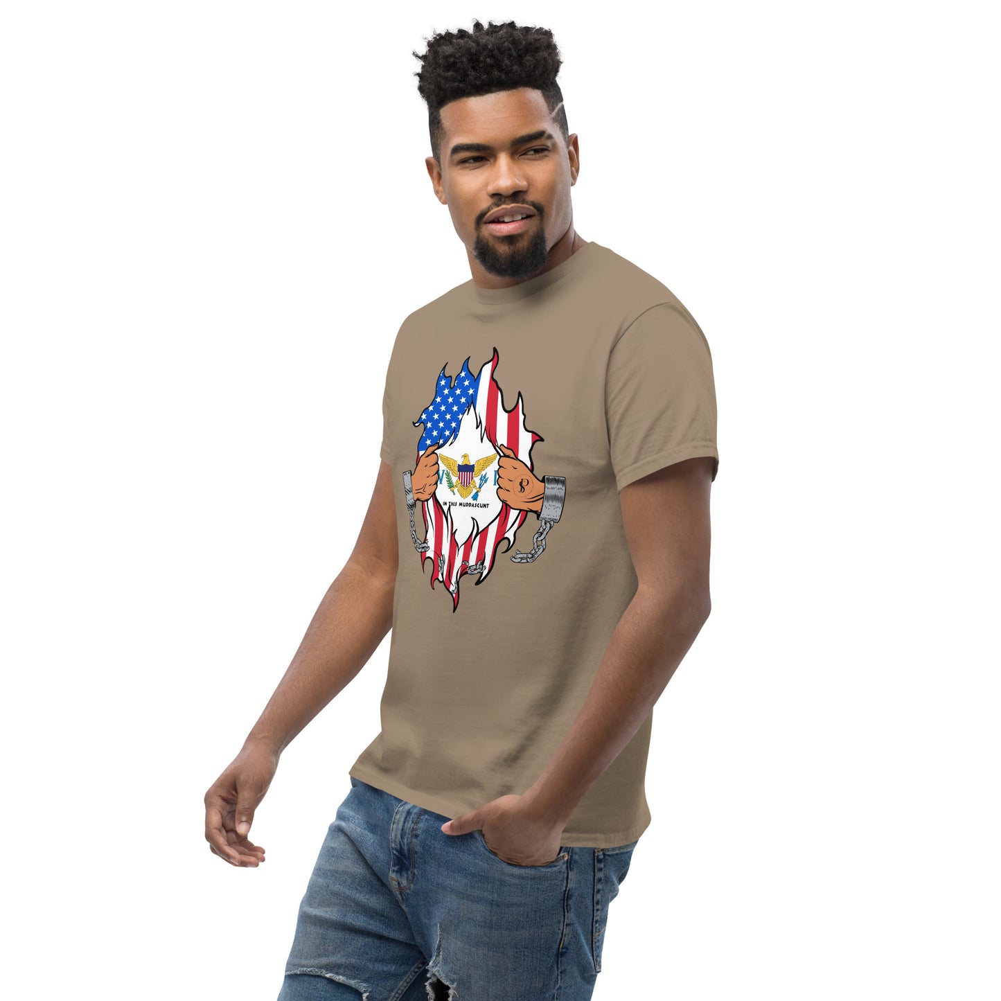 Tropical Tranquility: Virgin Islands Men's Classic Tee