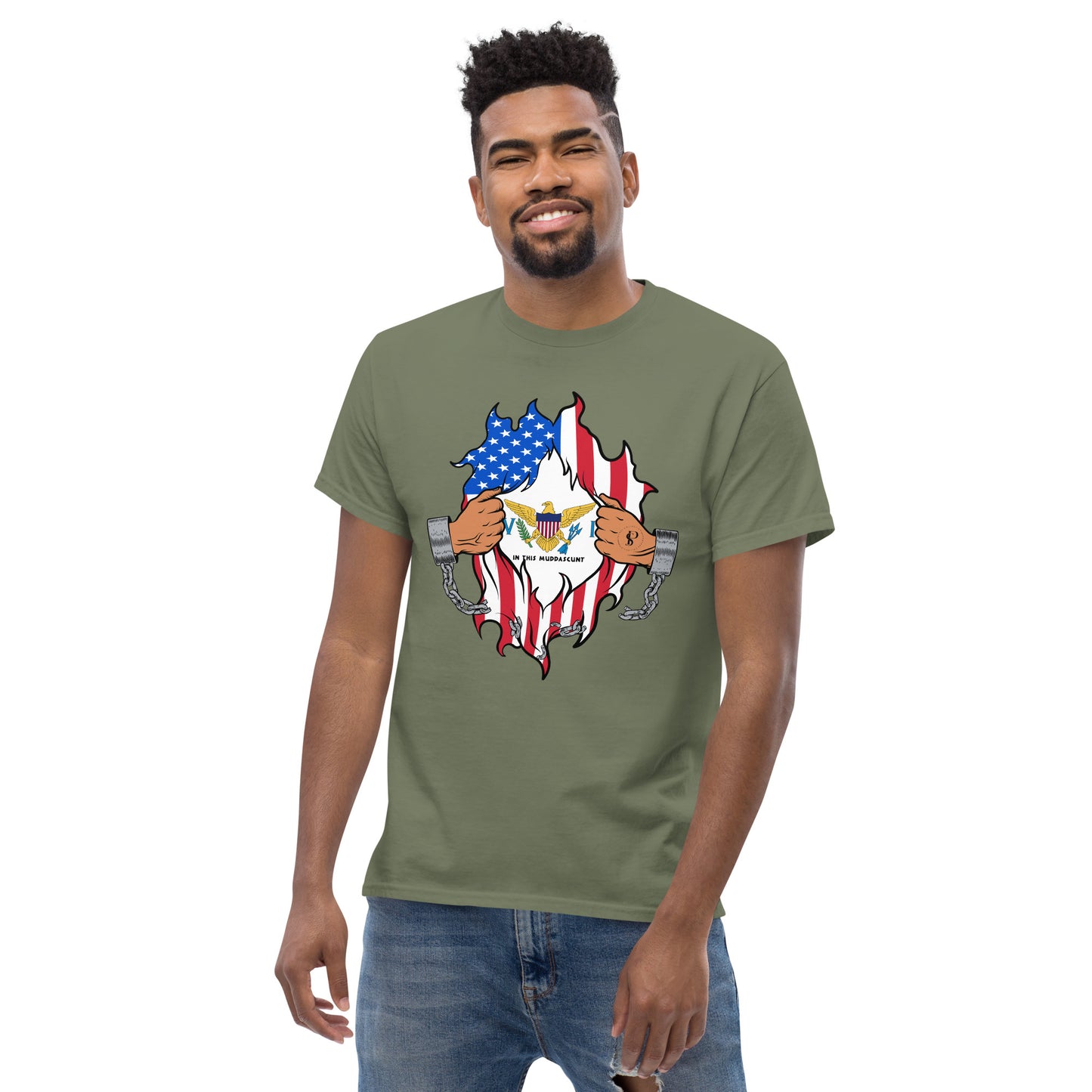 Tropical Tranquility: Virgin Islands Men's Classic Tee