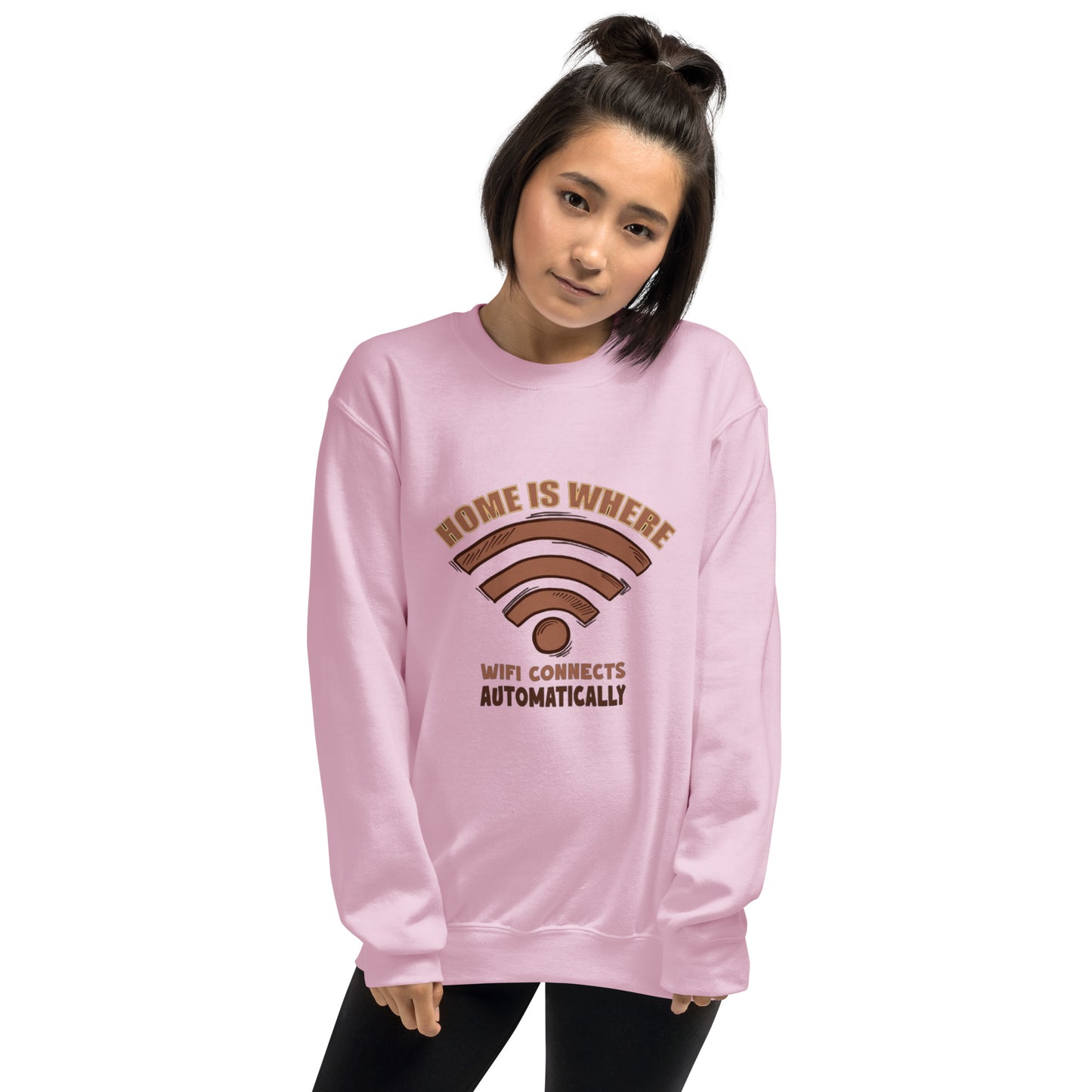 Comfort Connects: 'Home Is Where the WiFi Is' Women's Sweatshirt