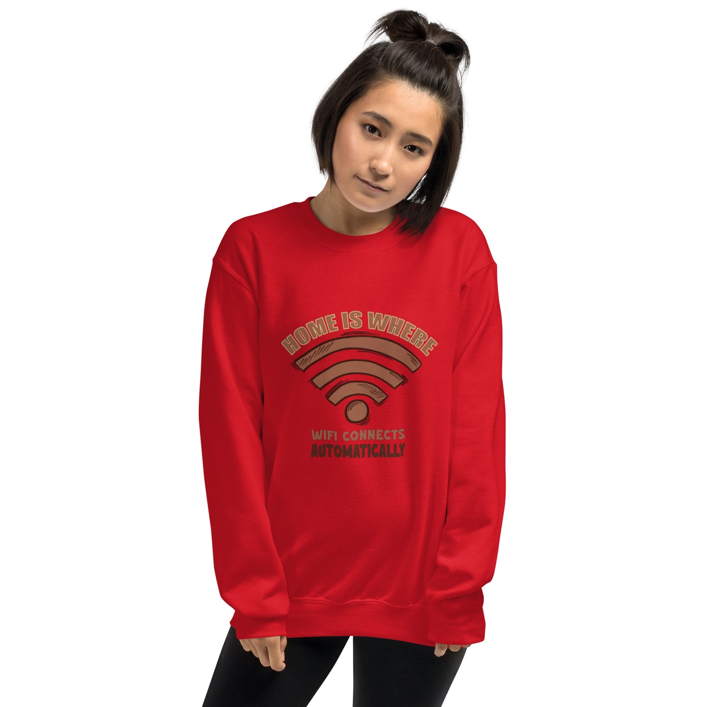 Comfort Connects: 'Home Is Where the WiFi Is' Women's Sweatshirt