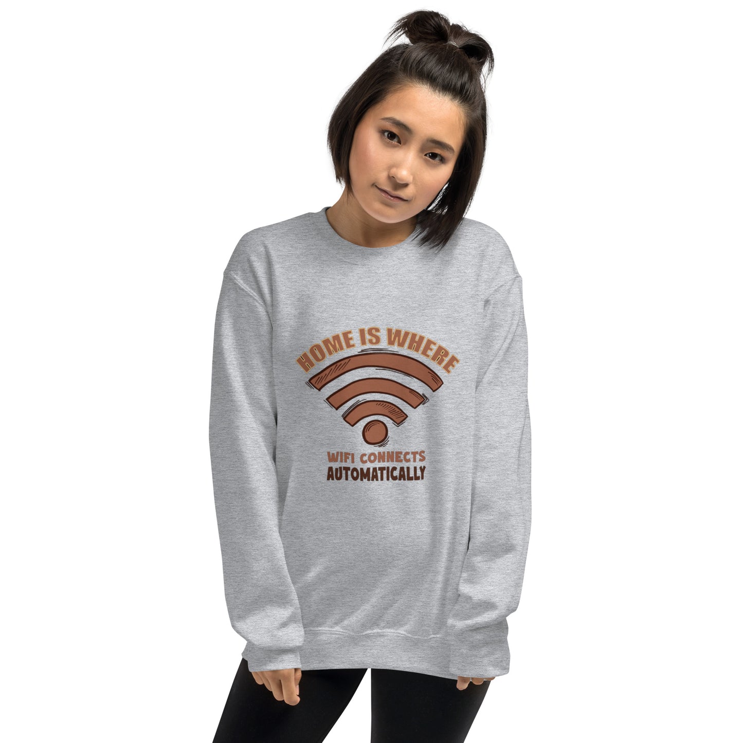 Comfort Connects: 'Home Is Where the WiFi Is' Women's Sweatshirt