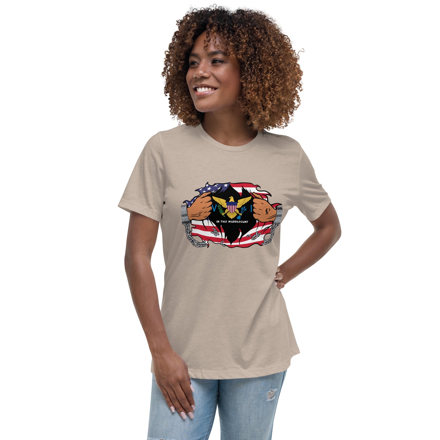 Seaside Serenity: Virgin Islands Women’s Relaxed Tee