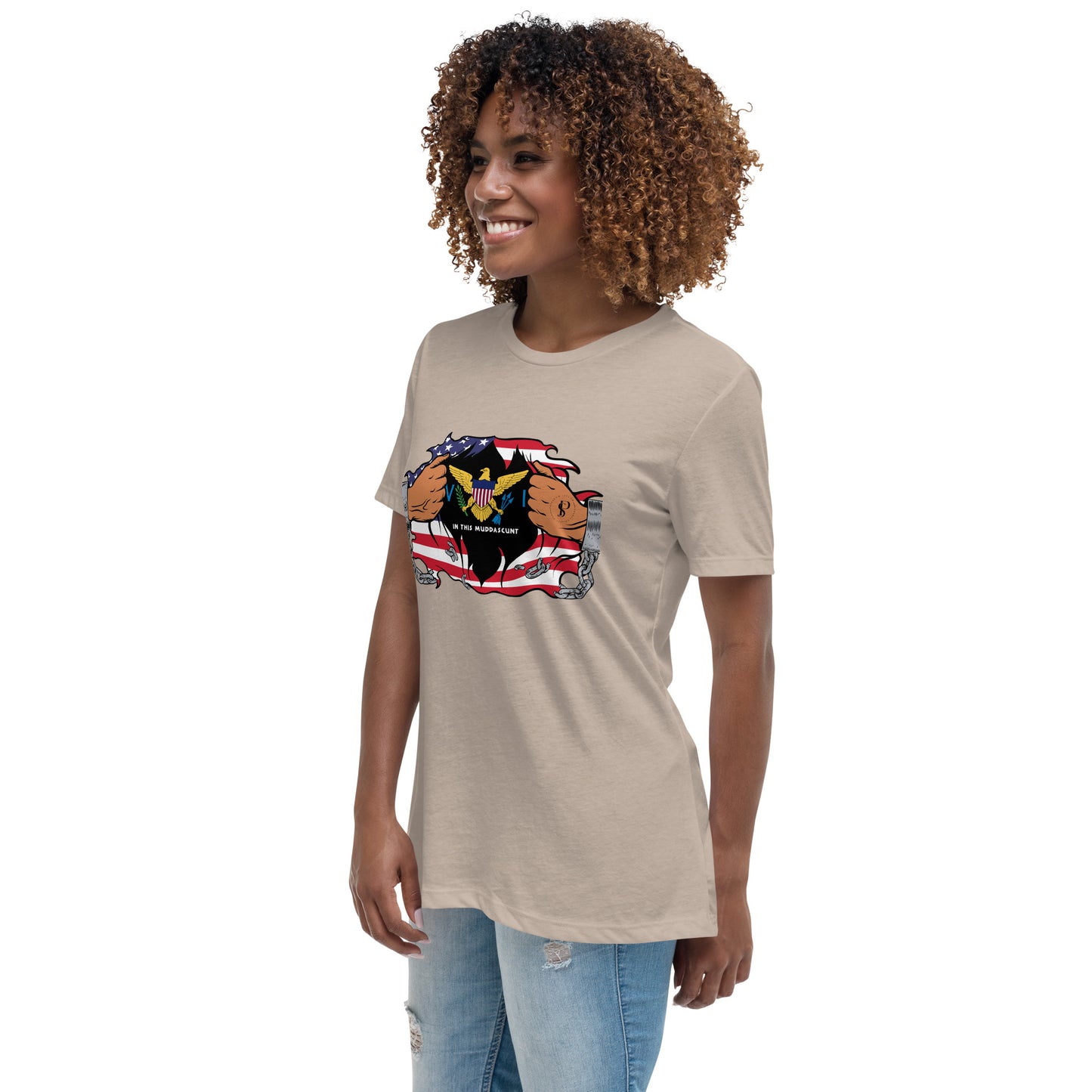 Seaside Serenity: Virgin Islands Women’s Relaxed Tee