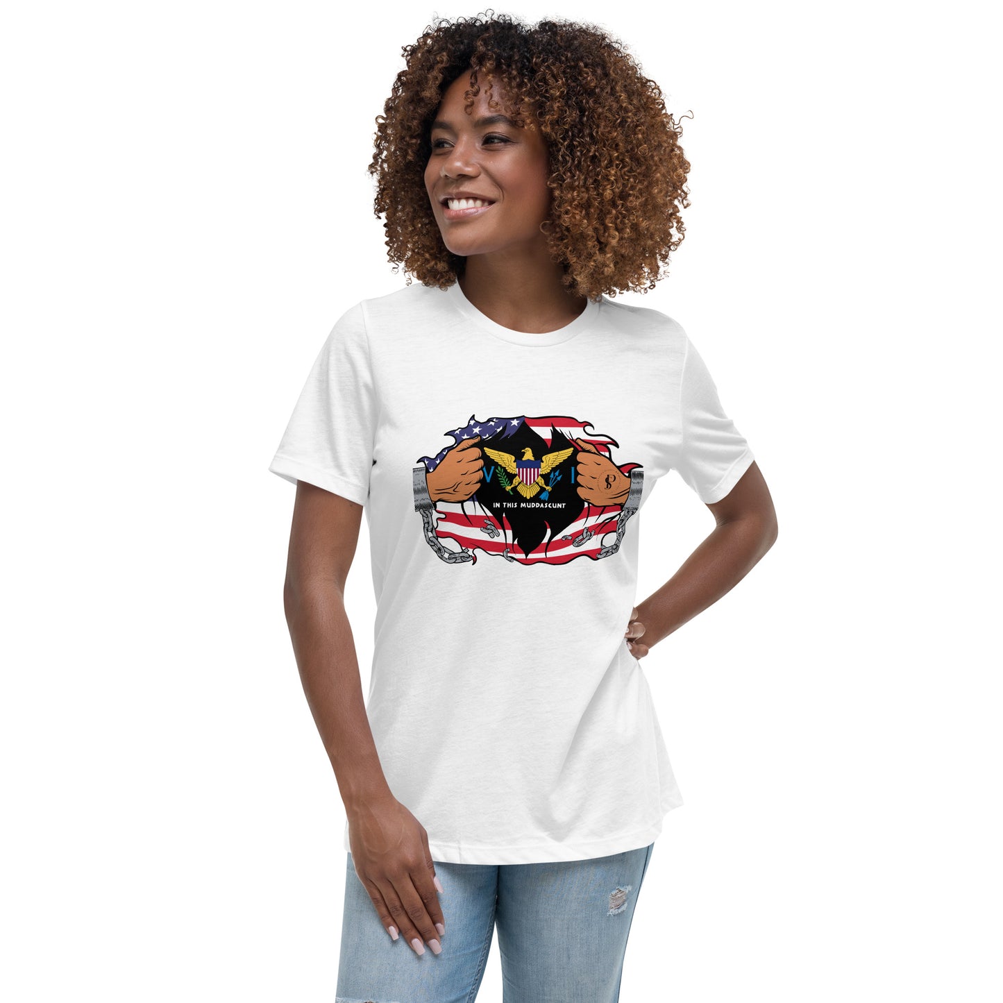 Seaside Serenity: Virgin Islands Women’s Relaxed Tee