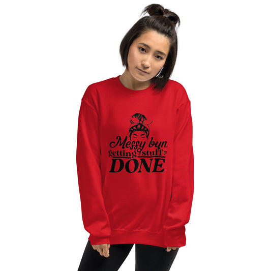 Messy Bun Women's Sweatshirt Gildan 18000